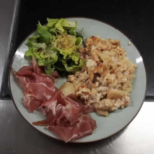 Truffade et jambon d'Auvergne